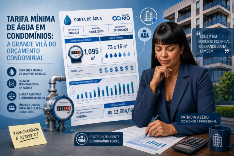 Tarifa mínima de água em condomínios pesa no orçamento. Entenda a cobrança, os questionamentos e a busca por transparência nas contas.